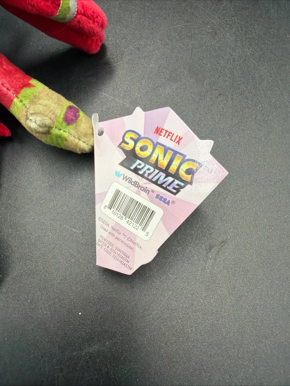 NWT Sonic Prime Knuckles Sonic the Hedgehog  Clip-On Dangler 5